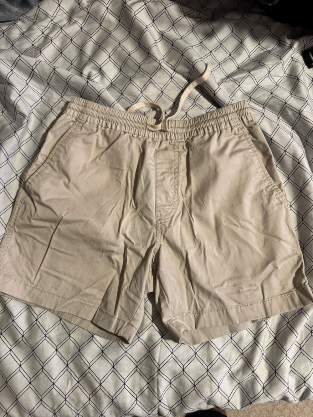 J. Crew Men's Drawstring Shorts in Beige